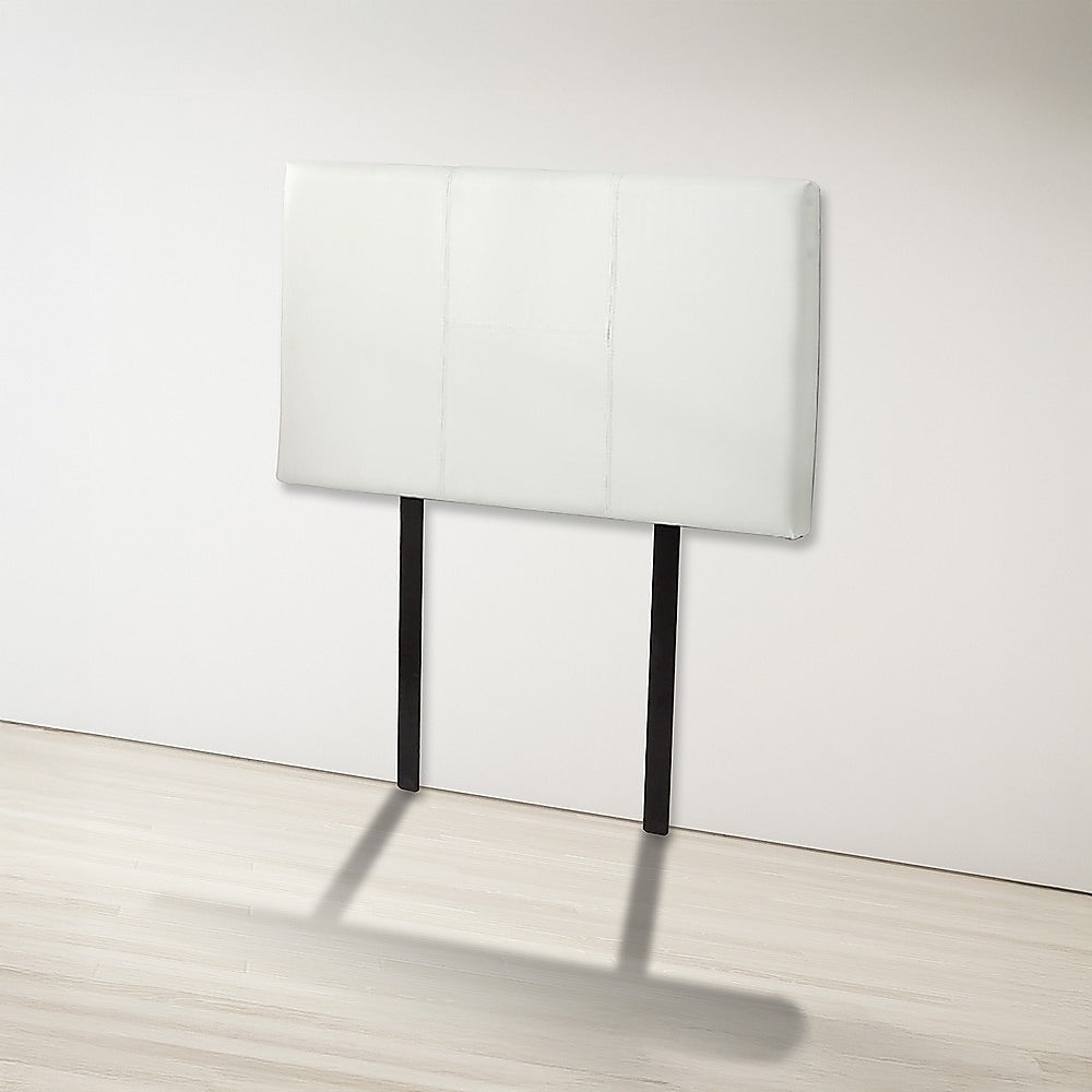 Headboards: PU Leather Single Bed Headboard Bedhead - White