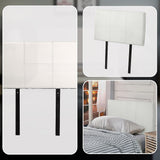 Headboards: PU Leather Single Bed Headboard Bedhead - White