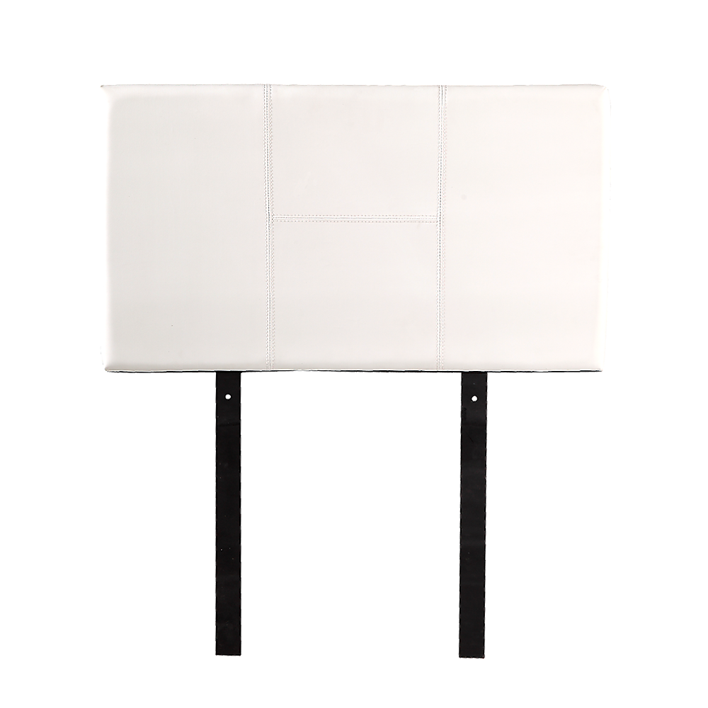 Headboards: PU Leather Single Bed Headboard Bedhead - White