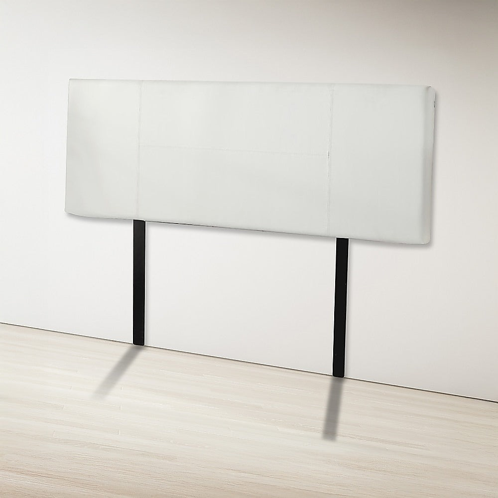 Headboards: PU Leather Double Bed Headboard Bedhead - White