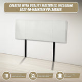 Headboards: PU Leather Double Bed Headboard Bedhead - White