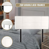 Headboards: PU Leather Double Bed Headboard Bedhead - White