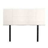 Headboards: PU Leather Double Bed Headboard Bedhead - White