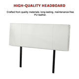 Headboards: PU Leather Double Bed Headboard Bedhead - White