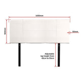 Headboards: PU Leather Double Bed Headboard Bedhead - White