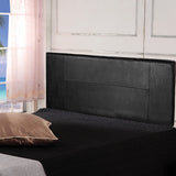 PU Leather Queen Bed Headboard Bedhead - Black