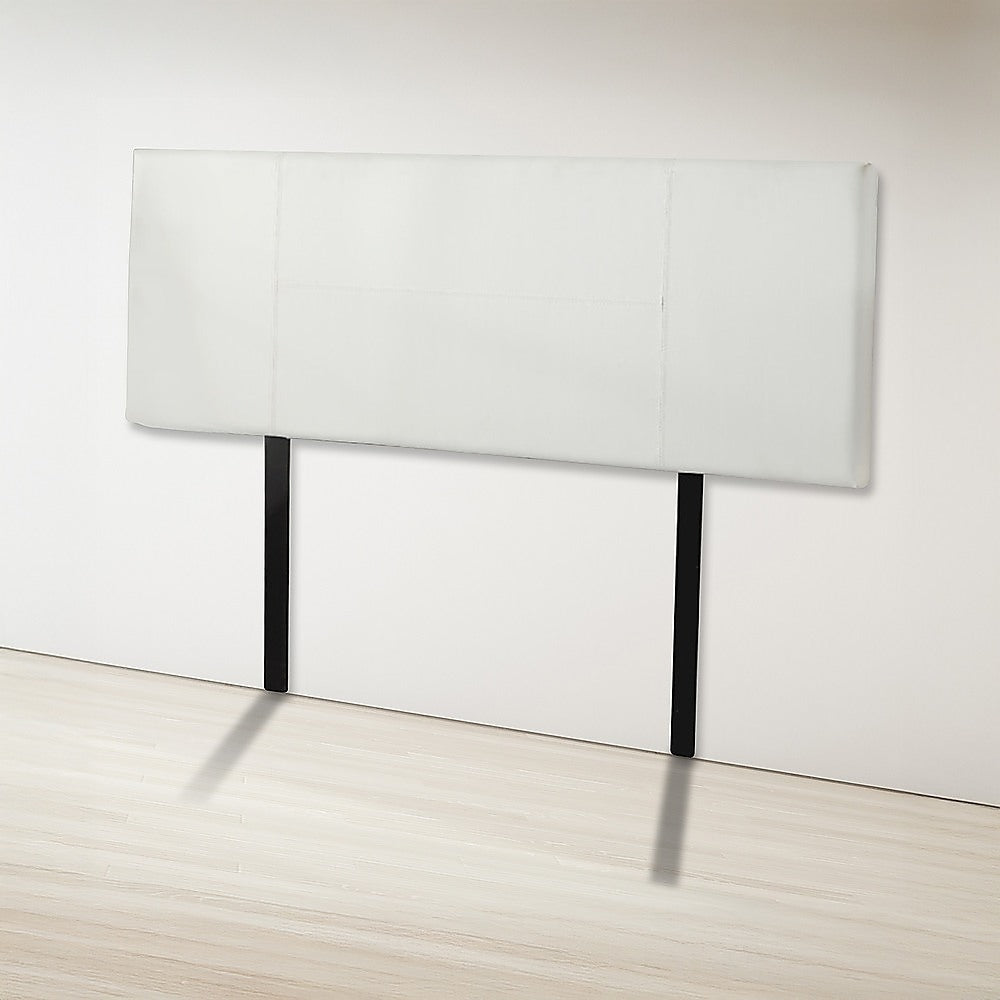 Headboards: PU Leather Queen Bed Headboard Bedhead - White