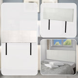 Headboards: PU Leather Queen Bed Headboard Bedhead - White
