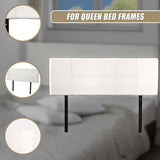 Headboards: PU Leather Queen Bed Headboard Bedhead - White