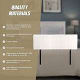 Headboards: PU Leather Queen Bed Headboard Bedhead - White
