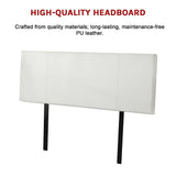 Headboards: PU Leather Queen Bed Headboard Bedhead - White