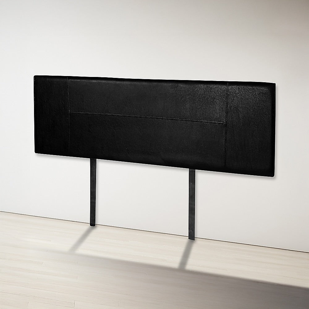 Headboards: PU Leather King Bed Headboard Bedhead - Black