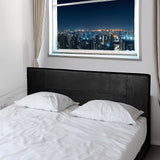 Headboards: PU Leather King Bed Headboard Bedhead - Black