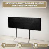 Headboards: PU Leather King Bed Headboard Bedhead - Black