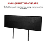 Headboards: PU Leather King Bed Headboard Bedhead - Black