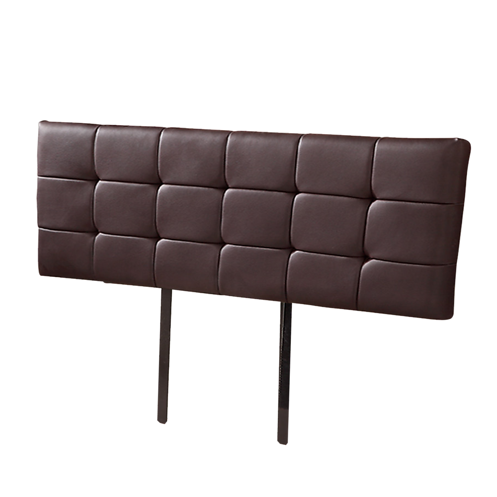Headboards: PU Leather King Bed Deluxe Headboard Bedhead - Brown