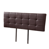 Headboards: PU Leather King Bed Deluxe Headboard Bedhead - Brown