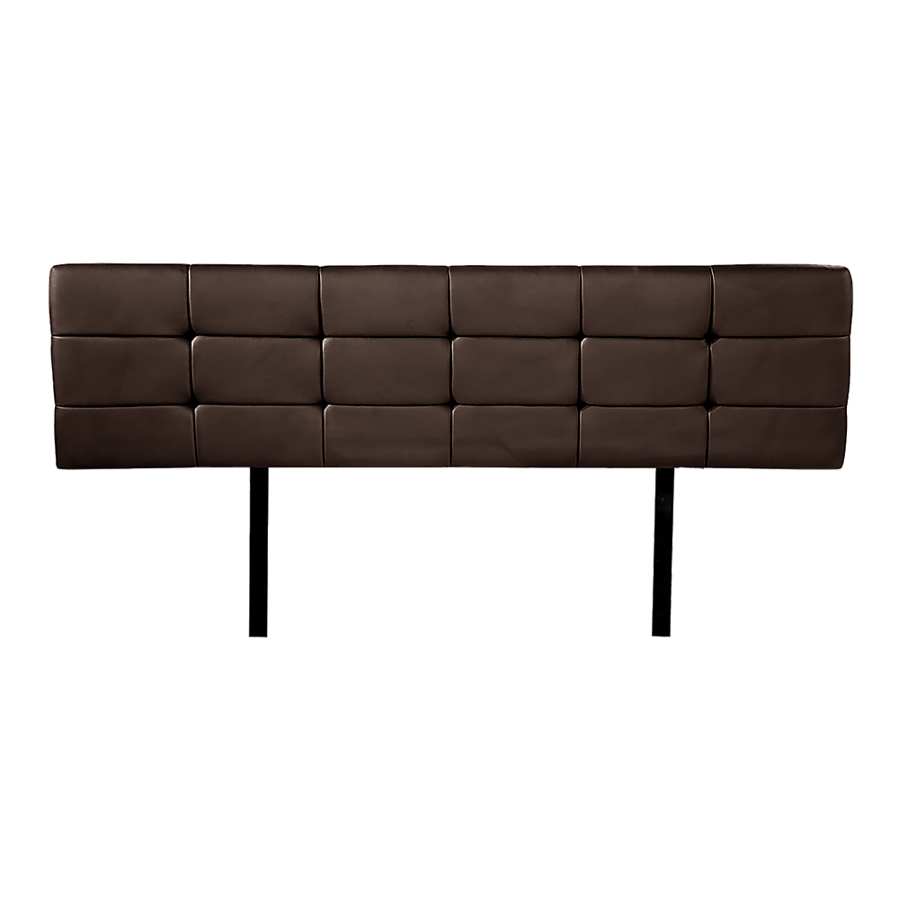 Headboards: PU Leather King Bed Deluxe Headboard Bedhead - Brown