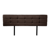 Headboards: PU Leather King Bed Deluxe Headboard Bedhead - Brown