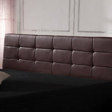 Headboards: PU Leather King Bed Deluxe Headboard Bedhead - Brown