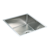 Kitchen Sinks: 490x440mm Handmade Stainless Steel Undermount / Topmount Kitchen Laundry Sink with Waste