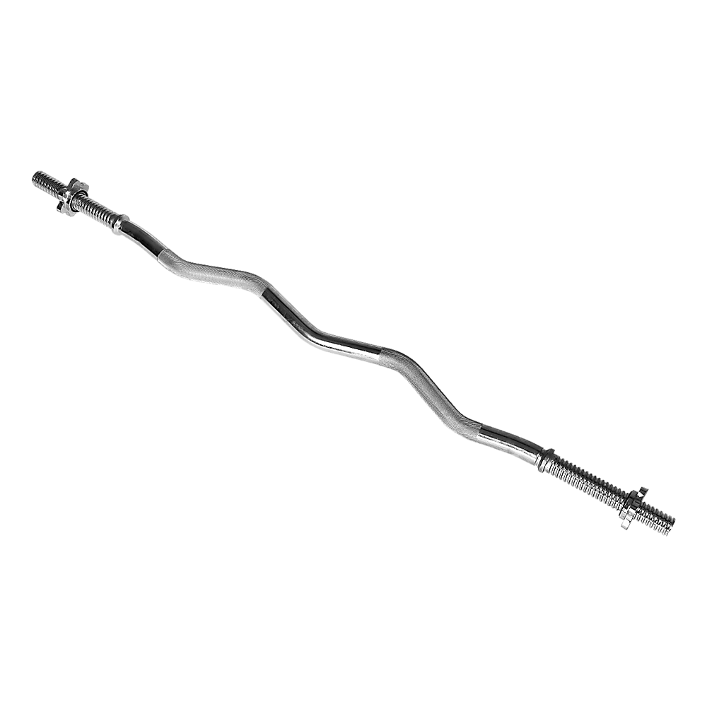 Gym Equipment & Accessories: Heavy Duty EZ Curl Barbell  Weightlifting Bar with Spinlock Collars for Gym Training
