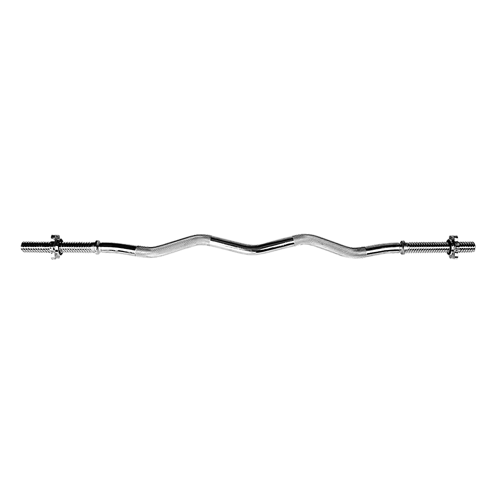 Gym Equipment & Accessories: Heavy Duty EZ Curl Barbell  Weightlifting Bar with Spinlock Collars for Gym Training