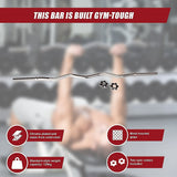 Gym Equipment & Accessories: Heavy Duty EZ Curl Barbell  Weightlifting Bar with Spinlock Collars for Gym Training
