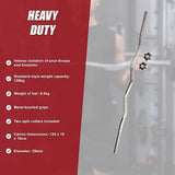 Gym Equipment & Accessories: Heavy Duty EZ Curl Barbell  Weightlifting Bar with Spinlock Collars for Gym Training