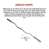 120cm Chrome Olympic EZ Curl Bar – Weightlifting Barbell for Home Gym & Bodybuilding