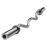 120cm Chrome Olympic EZ Curl Bar – Weightlifting Barbell for Home Gym & Bodybuilding