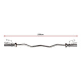 120cm Chrome Olympic EZ Curl Bar – Weightlifting Barbell for Home Gym & Bodybuilding