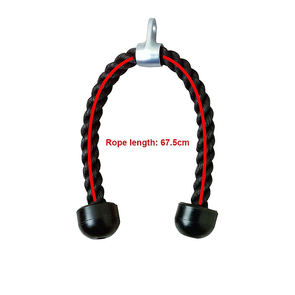 Gym Equipment & Accessories: Tricep Pulldown Rope  Heavy Duty Cable Machine Attachment for Gym & Home Workout
