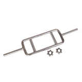 Gym Equipment & Accessories: Chrome Tricep Bar Barbell Heavy Duty with Spinlock Collars