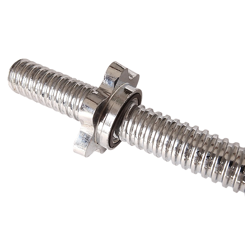 Gym Equipment & Accessories: Chrome Tricep Bar Barbell Heavy Duty with Spinlock Collars