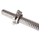 Gym Equipment & Accessories: Chrome Tricep Bar Barbell Heavy Duty with Spinlock Collars