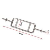 Gym Equipment & Accessories: Chrome Tricep Bar Barbell Heavy Duty with Spinlock Collars