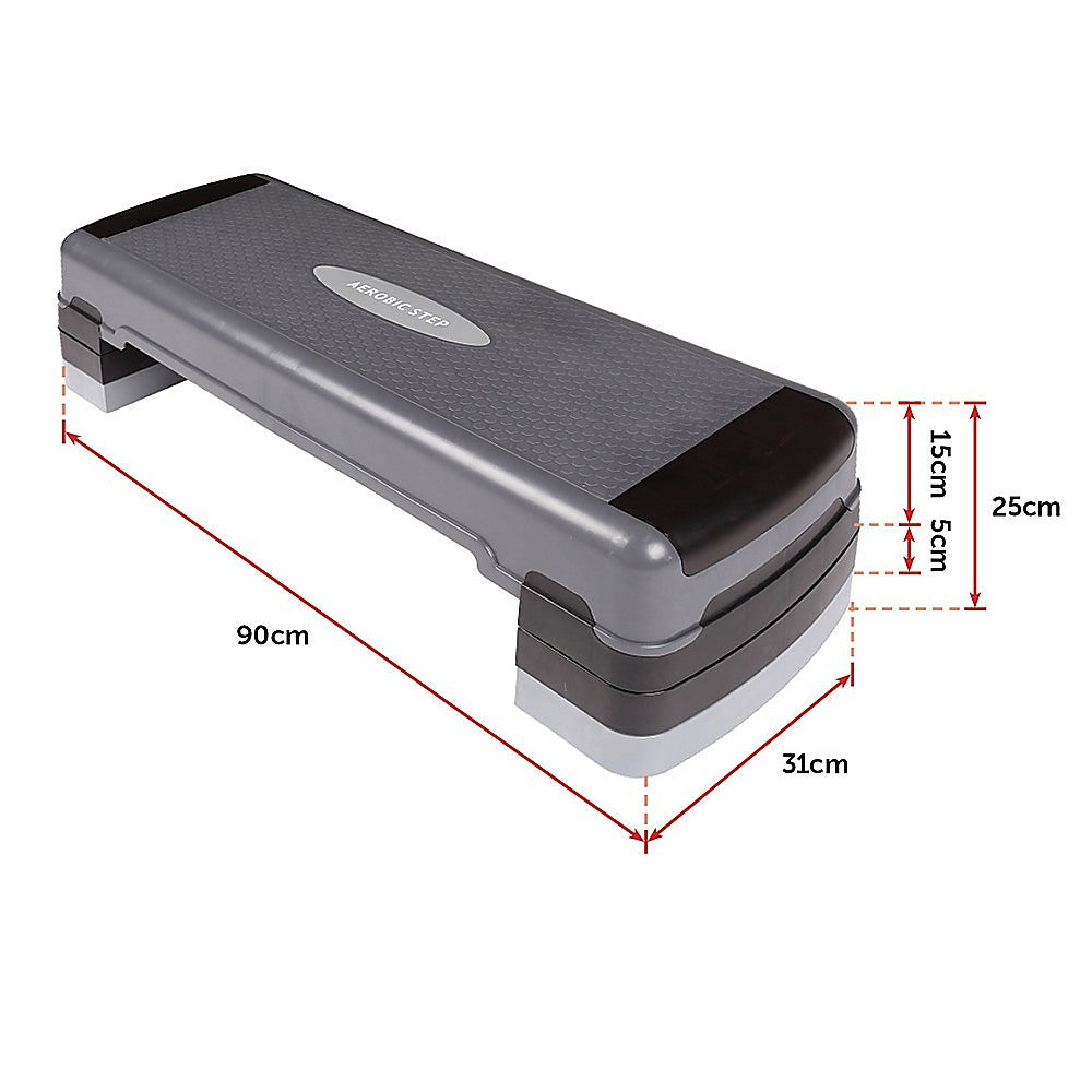 Adjustable Aerobic Step Platform – Gym Fitness Exercise Stepper for Home Workouts