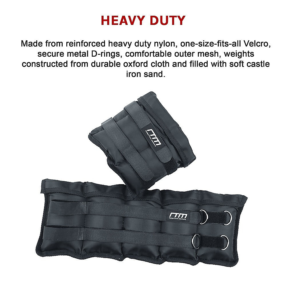 Free Weights: 10kg Adjustable Ankle/Wrist Weight Straps