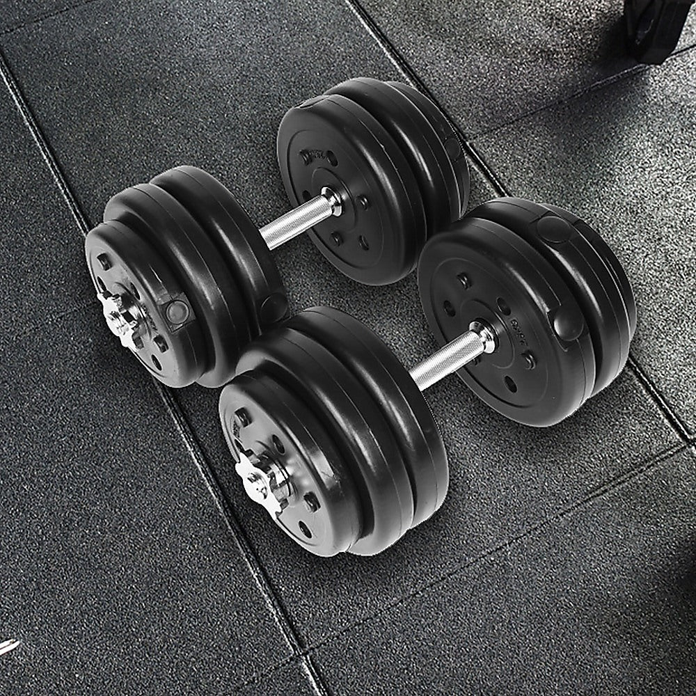Weightlifting Machines & Racks: 30KG Adjustable Dumbbell Set  Home Gym Weights for Strength & Fitness Training