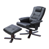 Arm Chairs & Recliners: PU Leather Massage Chair Recliner Ottoman Lounge Remote