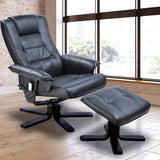 Arm Chairs & Recliners: PU Leather Massage Chair Recliner Ottoman Lounge Remote