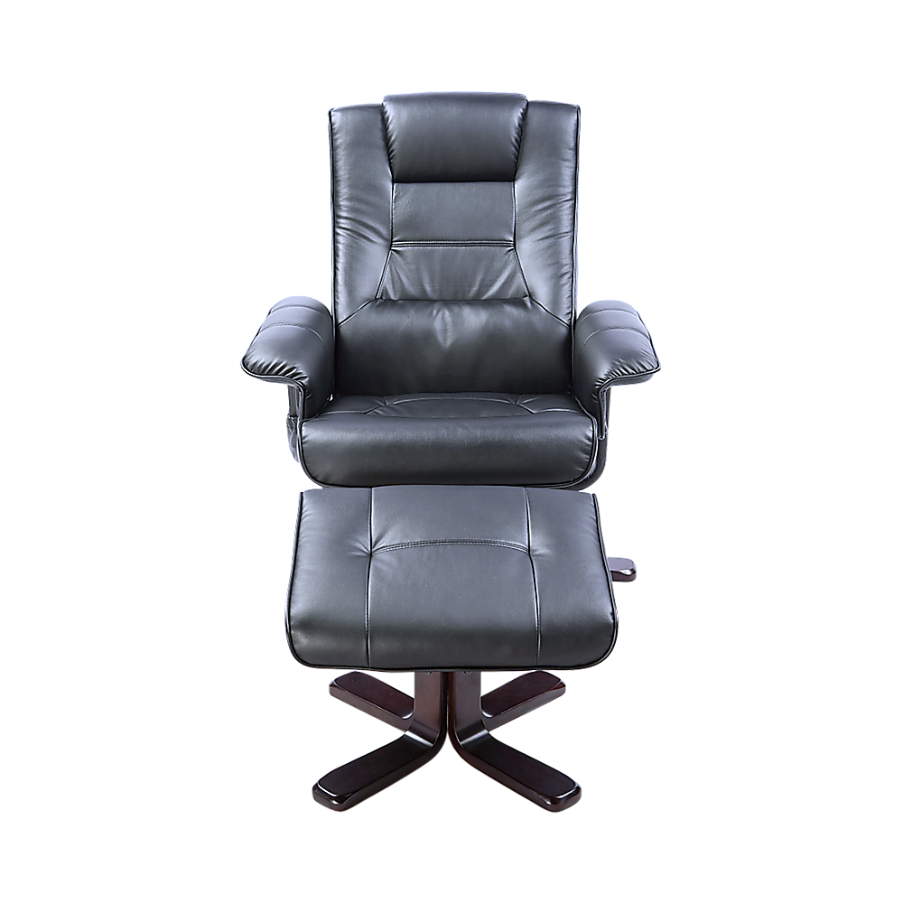 Arm Chairs & Recliners: PU Leather Massage Chair Recliner Ottoman Lounge Remote