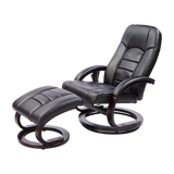 PU Leather Massage Chair Recliner Ottoman Lounge Remote