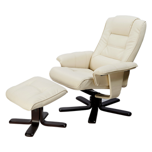 PU Leather Massage Chair Recliner Ottoman Lounge Remote