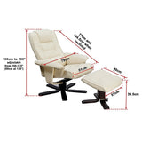 Arm Chairs & Recliners: PU Leather Massage Chair Recliner Ottoman Lounge Remote