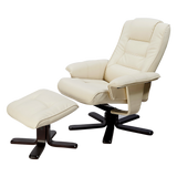 Arm Chairs & Recliners: PU Leather Massage Chair Recliner Ottoman Lounge Remote