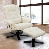 Arm Chairs & Recliners: PU Leather Massage Chair Recliner Ottoman Lounge Remote