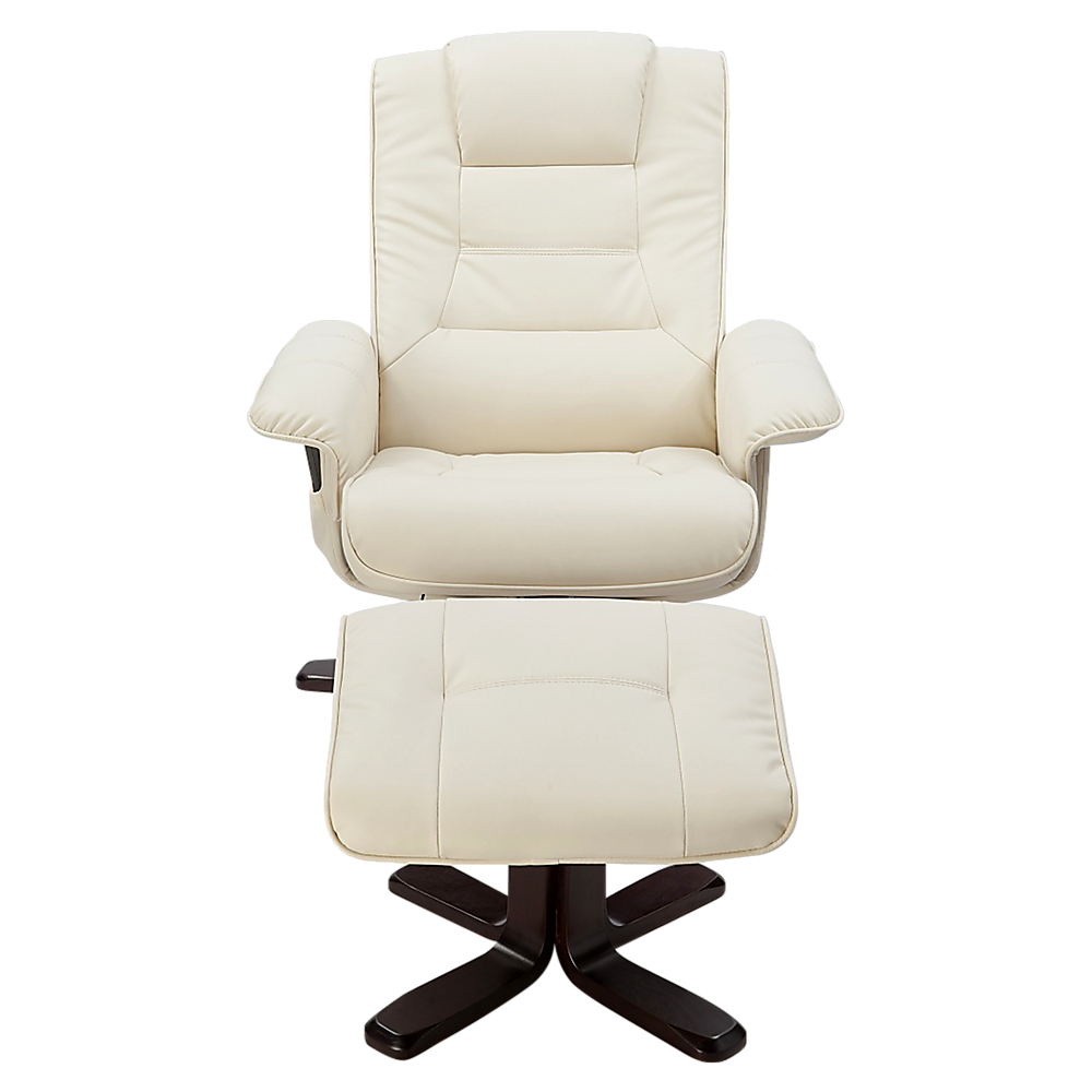 Arm Chairs & Recliners: PU Leather Massage Chair Recliner Ottoman Lounge Remote