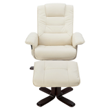 Arm Chairs & Recliners: PU Leather Massage Chair Recliner Ottoman Lounge Remote